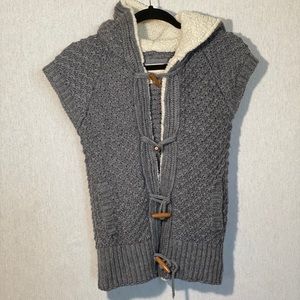 Zara knit vest hoodie